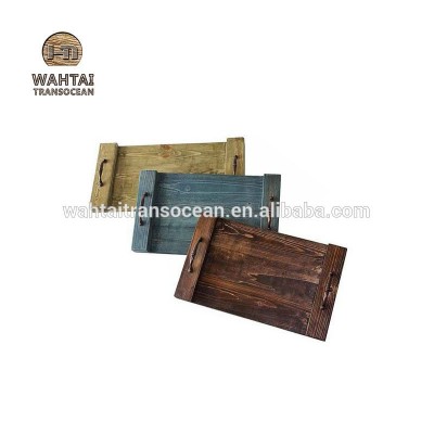 Wholesale Pine Wood 2019 hot-sale cheap service wooden tray, food tray